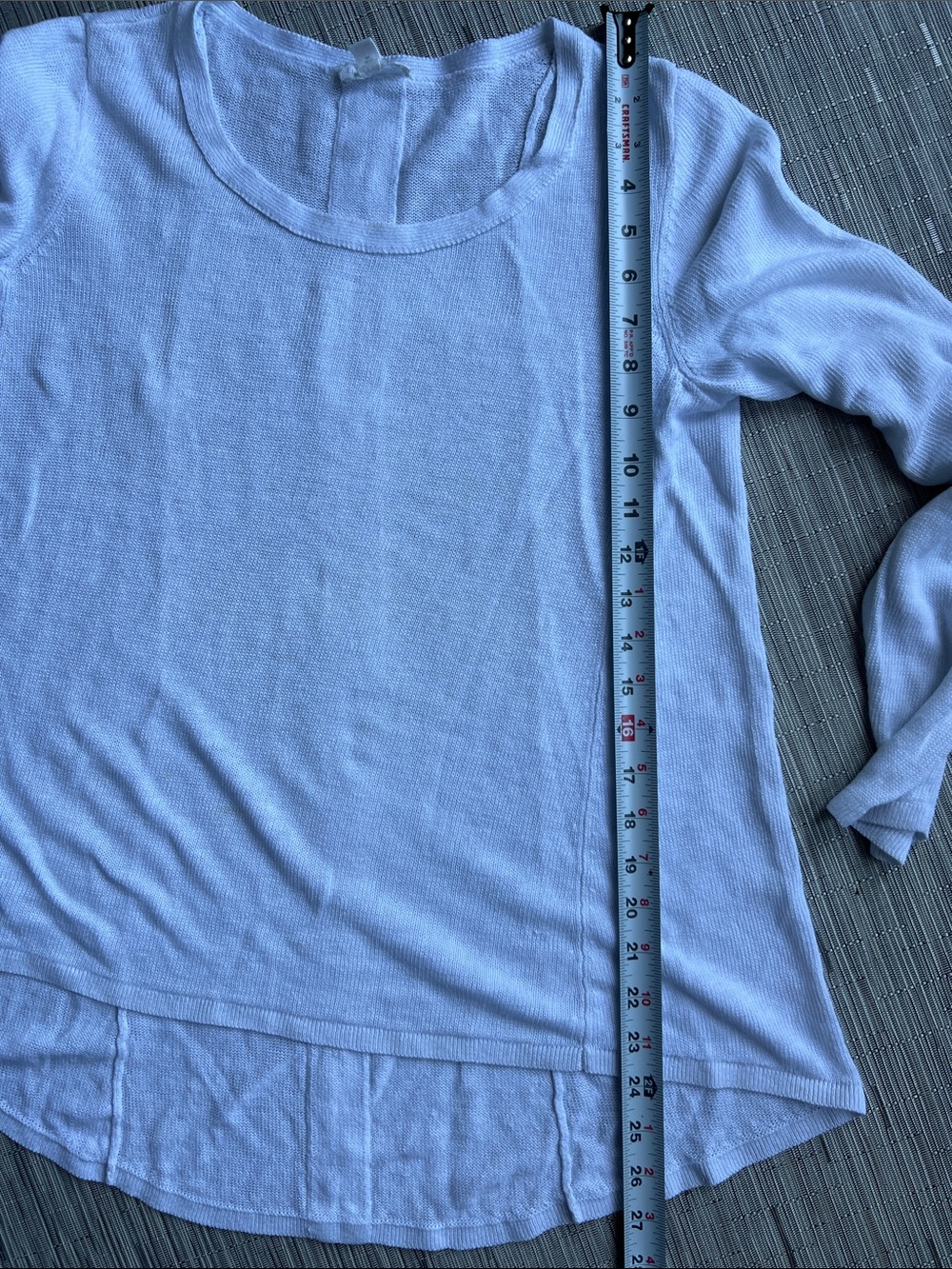EILEEN FISHER White Organic Cotton High Low Top Medium - Picture 8 of 11